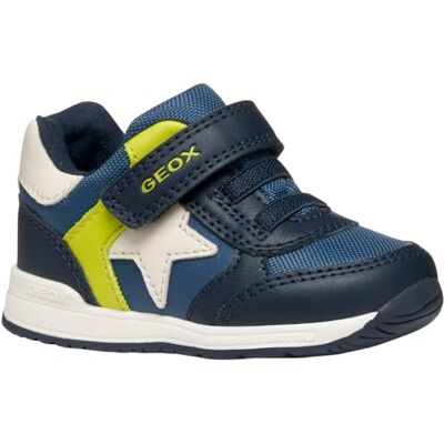 Geox Baby-Jungen B RISHON Boy First Walker Shoe, Navy/Fluo Green, 21 EU Geox Baby-Jungen B RISHON Boy First Walker Shoe, Navy/Fluo Green, 21 EU