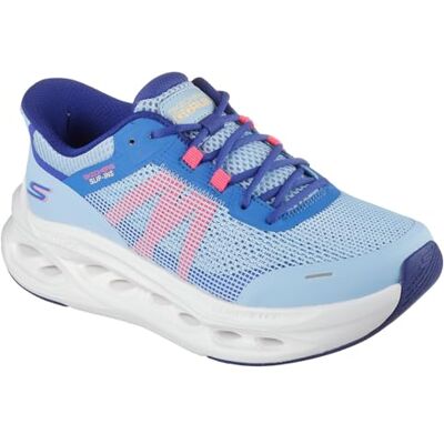 Skechers Damen Max Cushioning Glide-Step Aberdeen Sneaker, Hellblaue synthetische Korallenbesatz, 39 EU Skechers Damen Max Cushioning Glide-Step Aberdeen Sneaker, Hellblaue synthetische Korallenbesatz, 39 EU
