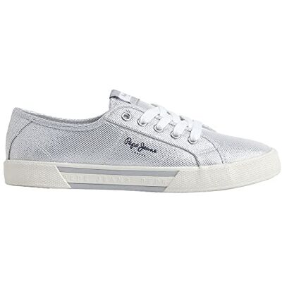 Pepe Jeans Brady Party Ballerina Schuhe Silber Pepe Jeans Brady Party Ballerina Schuhe Silber