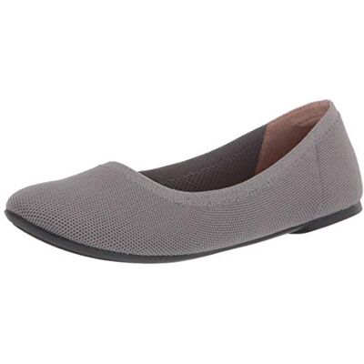 Amazon Essentials Damen Ballerinas aus Strick, Hellgrau, 38.5 EU Amazon Essentials Damen Ballerinas aus Strick, Hellgrau, 38.5 EU