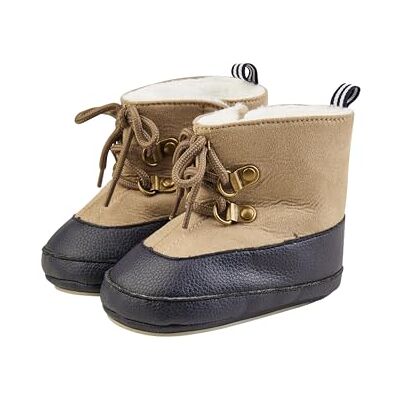 Sterntaler Babystiefel, Jungen Baby Schuhe mit aufgenähter und rutschfester Sohle, Klettverschluss und Schnürsenkel aus Kunstleder gefüttert mit Teddyflausch, marine, 22 Sterntaler Babystiefel, Jungen Baby Schuhe mit aufgenähter und rutschfester Sohle, Klettverschluss und Schnürsenkel aus Kunstleder gefüttert mit Teddyflausch, marine, 22