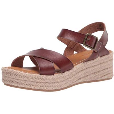 Amazon Essentials Damen Flache Espadrille-Sandale, Braun, 37 EU Amazon Essentials Damen Flache Espadrille-Sandale, Braun, 37 EU