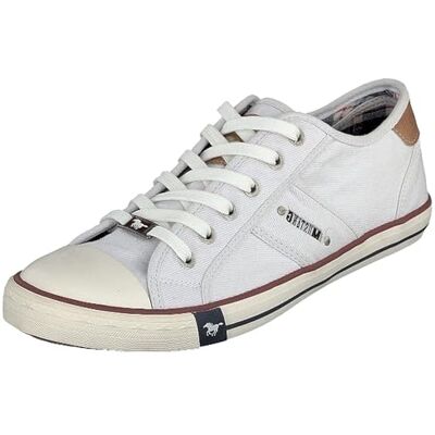 MUSTANG Herren Canvas Sneaker Weiß EU 46 MUSTANG Herren Canvas Sneaker Weiß EU 46