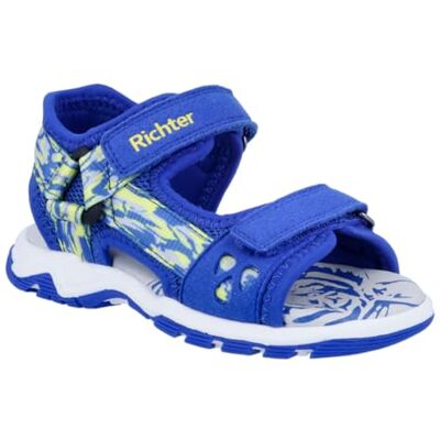 Richter Kinderschuhe Leon Sandale, Lagoon/grau/n.Yellow, 32 EU Richter Kinderschuhe Leon Sandale, Lagoon/grau/n.Yellow, 32 EU