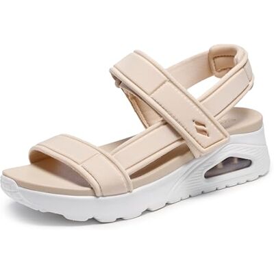 Skechers Damen Uno Sandal Summer Stand2, Natural Nylon, 41 EU Skechers Damen Uno Sandal Summer Stand2, Natural Nylon, 41 EU