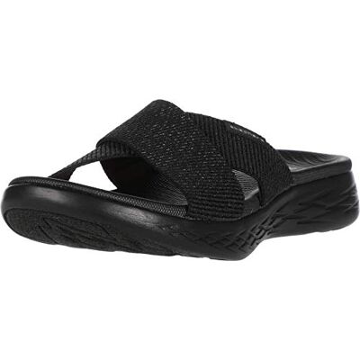 Skechers Damen On-the-go 600 Glistening Schiebe-Sandalen, Schwarz, 42 EU Skechers Damen On-the-go 600 Glistening Schiebe-Sandalen, Schwarz, 42 EU