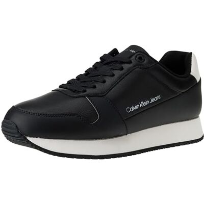 Calvin Herren Runner Sneaker Schuhe, (Black/Bright White), 46 Calvin Herren Runner Sneaker Schuhe, (Black/Bright White), 46