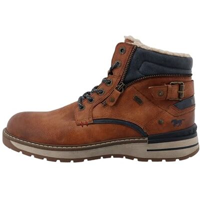MUSTANG Herren Stiefeletten Maril Erwachsene Schnürstiefeletten 15M0011002 Weite G Reißverschluss Synthetik Cognac (00205) 42 EU MUSTANG Herren Stiefeletten Maril Erwachsene Schnürstiefeletten 15M0011002 Weite G Reißverschluss Synthetik Cognac (00205) 42 EU
