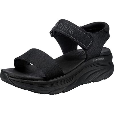Skechers Damen D'LUX Walker New Block Sportsandale, Black Mesh, 39 EU Skechers Damen D'LUX Walker New Block Sportsandale, Black Mesh, 39 EU
