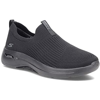 Skechers Damen Go Walk Arch Fit Iconic Sneaker, Black Textile/Trim, 43 EU Skechers Damen Go Walk Arch Fit Iconic Sneaker, Black Textile/Trim, 43 EU