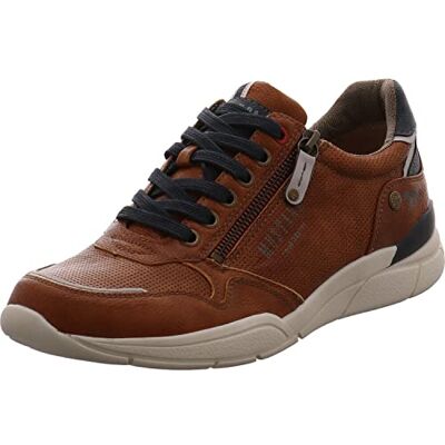 MUSTANG Herren Sneaker Schnürschuh elegant mit Reißverschluss zeitlos 4138-309, Größe:43 EU, Farbe:Braun MUSTANG Herren Sneaker Schnürschuh elegant mit Reißverschluss zeitlos 4138-309, Größe:43 EU, Farbe:Braun