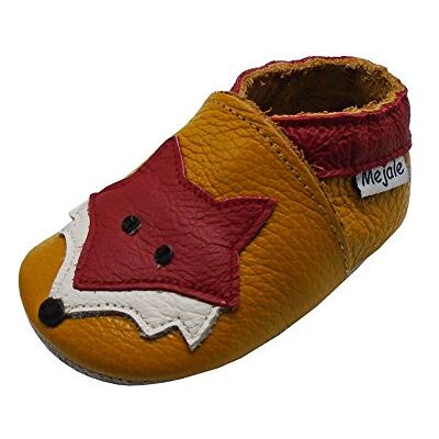 Mejale Lauflernschuhe Jungen 0–3 Jahre – Leder Babyschuhe mit weicher Rutschfester Sohle, Slip-On Baby Schuhe für Laufanfänger & Kleinkinder Fuchs(0-6 Monate, Braun,S) Mejale Lauflernschuhe Jungen 0–3 Jahre – Leder Babyschuhe mit weicher Rutschfester Sohle, Slip-On Baby Schuhe für Laufanfänger & Kleinkinder Fuchs(0-6 Monate, Braun,S)