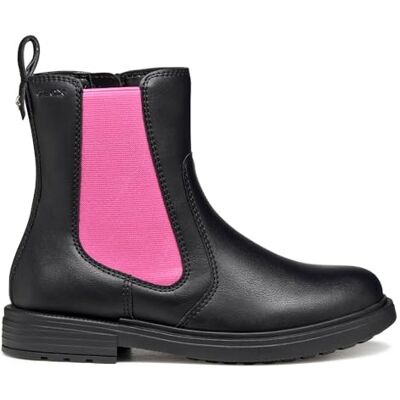 Geox JUNIOR J ECLAIR GIRL ANKLE BOOTS BLACK/FUCHSIA 32_EU Geox JUNIOR J ECLAIR GIRL ANKLE BOOTS BLACK/FUCHSIA 32_EU