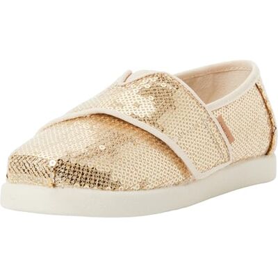TOMS Alpargata Loafer für Jungen und Mädchen, flach, champagnerfarben, Mini-Pailletten, Größe 38, Champagner-Mini-Pailletten, 5 UK Child TOMS Alpargata Loafer für Jungen und Mädchen, flach, champagnerfarben, Mini-Pailletten, Größe 38, Champagner-Mini-Pailletten, 5 UK Child