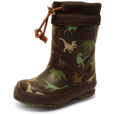 Bisgaard Unisex Kinder Thermo Rain Boot, Brown Dino, 22 EU Bisgaard Unisex Kinder Thermo Rain Boot, Brown Dino, 22 EU