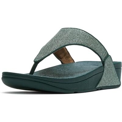 Fitflop Damen Lulu Shimmerglitz Toe-post Sandale, Deep Ocean, 41 EU Fitflop Damen Lulu Shimmerglitz Toe-post Sandale, Deep Ocean, 41 EU