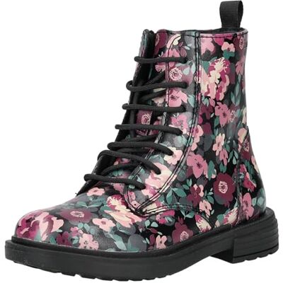 Geox JUNIOR J ECLAIR GIRL ANKLE BOOTS BLACK/PINK 30_EU Geox JUNIOR J ECLAIR GIRL ANKLE BOOTS BLACK/PINK 30_EU