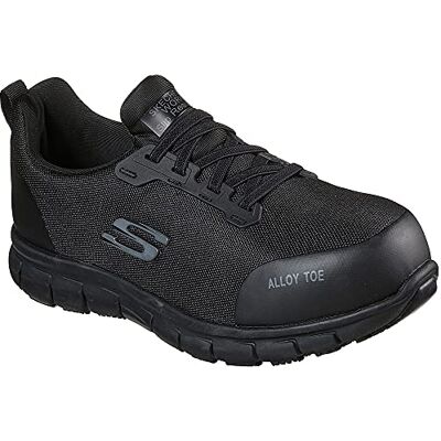 Skechers Damen Sure Track Jixie Slipper, Black Textile Synthetic, 41 EU Skechers Damen Sure Track Jixie Slipper, Black Textile Synthetic, 41 EU