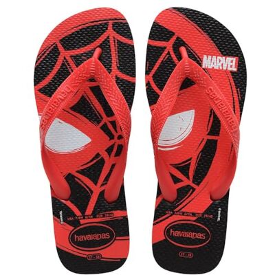 Havaianas Top Marvel Logomania (Mini Me) Jungen FlipFlop Black/Red Ruby 23 EU Havaianas Top Marvel Logomania (Mini Me) Jungen FlipFlop Black/Red Ruby 23 EU