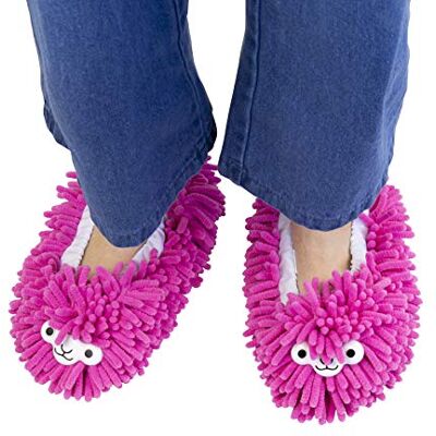GR Gift Republic Gift Republic Llama Cleaning Slippers Pink GR Gift Republic Gift Republic Llama Cleaning Slippers Pink