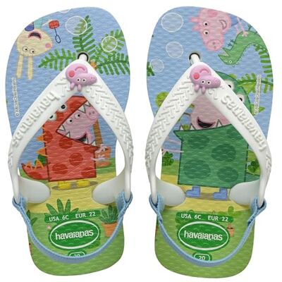 Havaianas Baby Peppa Pig Unisex Kinder FlipFlop White 22 EU Havaianas Baby Peppa Pig Unisex Kinder FlipFlop White 22 EU