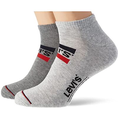 Levi's Unisex Sneaker Socks, Grey, 43/46 Levi's Unisex Sneaker Socks, Grey, 43/46