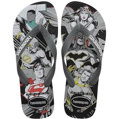 Havaianas Top Herois Dc Unisex FlipFlop Gray/Black/Graphite 41 EU Havaianas Top Herois Dc Unisex FlipFlop Gray/Black/Graphite 41 EU