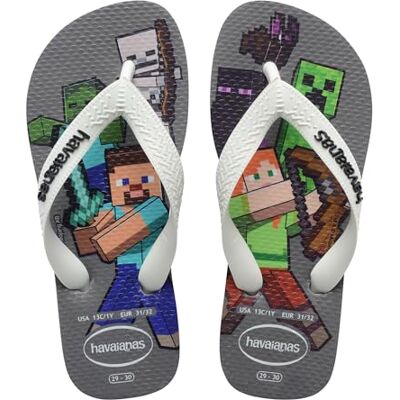 Havaianas Kids Minecraft Jungen FlipFlop Steel Grey/White 27 EU Havaianas Kids Minecraft Jungen FlipFlop Steel Grey/White 27 EU