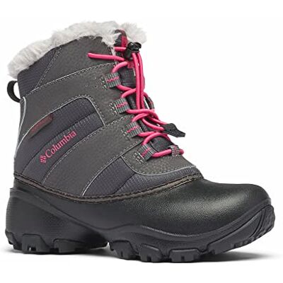 Columbia Rope Tow 3 Waterproof wasserdichte Winterstiefel für Kinder, Grau (Dark Grey x Haute Pink), 25 EU Columbia Rope Tow 3 Waterproof wasserdichte Winterstiefel für Kinder, Grau (Dark Grey x Haute Pink), 25 EU