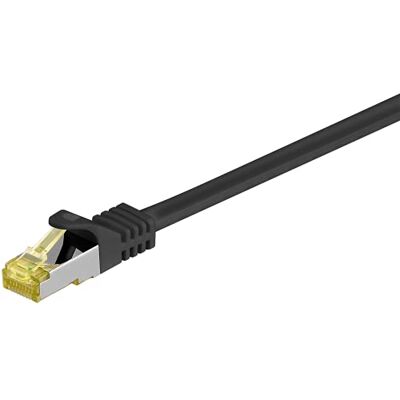 goobay 92652 Lan Kabel 3meter doppelt geschirmt S-FTP Netzwerkkabel CAT 7 Kabel 3m LAN Kabel CAT 7 mit 10 Gigabit RJ45 Stecker Schwarz goobay 92652 Lan Kabel 3meter doppelt geschirmt S-FTP Netzwerkkabel CAT 7 Kabel 3m LAN Kabel CAT 7 mit 10 Gigabit RJ45 Stecker Schwarz