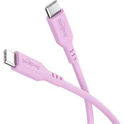 goobay USB C Ladekabel 1,5m mit 60W Power Delivery Schnellladefunktion, robustes & flexibles Kabel aus Silikon in Pink für iPhone 16, Galaxy S25, Pixel 9, Tablets & Laptops, Silikonkabel 77746 goobay USB C Ladekabel 1,5m mit 60W Power Delivery Schnellladefunktion, robustes & flexibles Kabel aus Silikon in Pink für iPhone 16, Galaxy S25, Pixel 9, Tablets & Laptops, Silikonkabel 77746