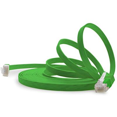 1aTTack.de 10m grün 1 Stück Cat.6 Flaches Netzwerkkabel Cat6 Flachkabel Ultra Flach Cat.6 Patchkabel 1000 Mbit/s Gigabit LAN (RJ45) Flach Slim Micro 1aTTack.de 10m grün 1 Stück Cat.6 Flaches Netzwerkkabel Cat6 Flachkabel Ultra Flach Cat.6 Patchkabel 1000 Mbit/s Gigabit LAN (RJ45) Flach Slim Micro
