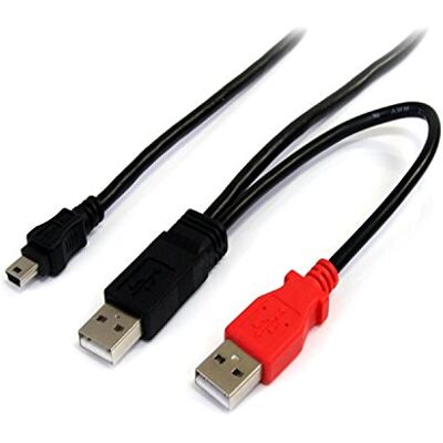 StarTech .com 1,8m USB Y-Kabel für externe Festplatten, USB A auf Mini-B Anschlusskabel StarTech .com 1,8m USB Y-Kabel für externe Festplatten, USB A auf Mini-B Anschlusskabel