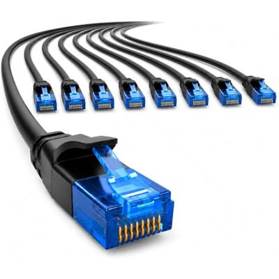 1aTTack.de 659923 Cat6 Cat.6 Kabel Cat Netzwerkkabel 5m Patchkabel Slim Kabel (Kleiner Durchmesser sehr flexibel) 1000 Mbit/s 10 Stück schwarz 1aTTack.de 659923 Cat6 Cat.6 Kabel Cat Netzwerkkabel 5m Patchkabel Slim Kabel (Kleiner Durchmesser sehr flexibel) 1000 Mbit/s 10 Stück schwarz