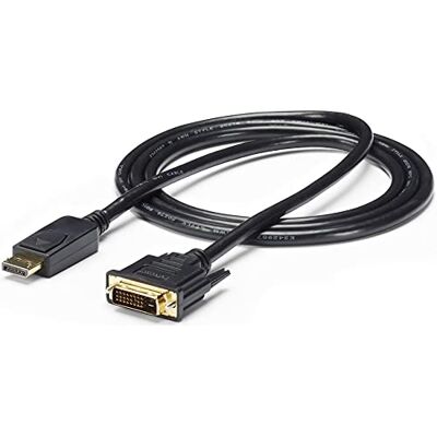 StarTech .Com DP2DVI2MM6 DisplayPort auf DVI Kabel (1,8m) schwarz DP 1.2 HBR2, Single Link, 1080p oder 4K 30Hz, HDCP 1.4, EDID, verriegelter Anschluss StarTech .Com DP2DVI2MM6 DisplayPort auf DVI Kabel (1,8m) schwarz DP 1.2 HBR2, Single Link, 1080p oder 4K 30Hz, HDCP 1.4, EDID, verriegelter Anschluss