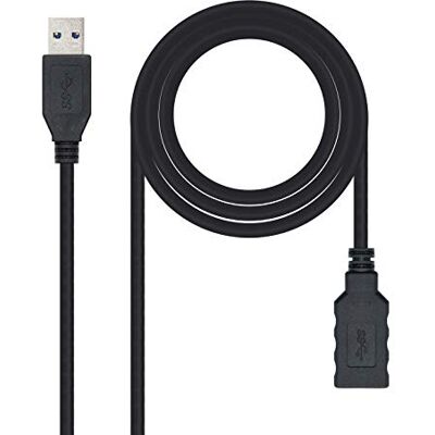 NANOCABLE 10.01.0903-BK USB 3.0 Verlängerungskabel, Typ A/M-A/H, männlich-weiblich, schwarz, 3.0 mts NANOCABLE 10.01.0903-BK USB 3.0 Verlängerungskabel, Typ A/M-A/H, männlich-weiblich, schwarz, 3.0 mts