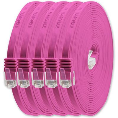 1aTTack.de 3,0 m Magenta 5 Stück Cat.6 Flaches Netzwerkkabel Cat6 Flachkabel Ultra Flach Cat.6 Patchkabel 1000 Mbit/s Gigabit LAN (RJ45) Flach Slim Micro 1aTTack.de 3,0 m Magenta 5 Stück Cat.6 Flaches Netzwerkkabel Cat6 Flachkabel Ultra Flach Cat.6 Patchkabel 1000 Mbit/s Gigabit LAN (RJ45) Flach Slim Micro