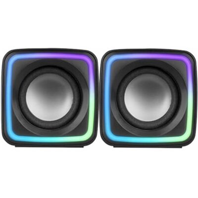 Mars Gaming MSCUBE, Kompakte 8W Gaming-Lautsprecher, Raumklang-DSP-Sound, RGB Active-Flow, Steuerbox, USB + 3,5mm Klinke, Schwarz Mars Gaming MSCUBE, Kompakte 8W Gaming-Lautsprecher, Raumklang-DSP-Sound, RGB Active-Flow, Steuerbox, USB + 3,5mm Klinke, Schwarz
