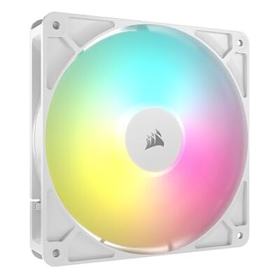 Corsair RS140 ARGB 140mm PWM-Lüfter – Daisy-Chain-Verbindung – Geräuscharm – Magnetisches Dome-Lager – Einzelpackung – Weiß Corsair RS140 ARGB 140mm PWM-Lüfter – Daisy-Chain-Verbindung – Geräuscharm – Magnetisches Dome-Lager – Einzelpackung – Weiß