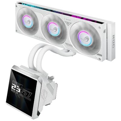 Asus ROG Strix SLC IV 360 ARGB LCD All-in-One Flüssig-CPU-Wasserkühlung 3x ROG ARGB-Lüfter, AIO Q-Connector, Hochleistungspumpe mit 3-Phasen-, 6-Slot-, 4-Pol-Motor, LCD-Display, Weiß Asus ROG Strix SLC IV 360 ARGB LCD All-in-One Flüssig-CPU-Wasserkühlung 3x ROG ARGB-Lüfter, AIO Q-Connector, Hochleistungspumpe mit 3-Phasen-, 6-Slot-, 4-Pol-Motor, LCD-Display, Weiß