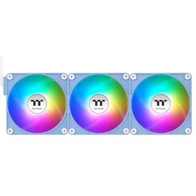 Thermaltake CT120 EX ARGB Sync 120mm 3er-Pack MagForce 2.0 Magnet-Daisy-Chain PWM 500–2000 U/min 9 Addressable LEDs 5V Mainboard Sync Hydraulic Bearing sehr leise Hydrangea Blue Thermaltake CT120 EX ARGB Sync 120mm 3er-Pack MagForce 2.0 Magnet-Daisy-Chain PWM 500–2000 U/min 9 Addressable LEDs 5V Mainboard Sync Hydraulic Bearing sehr leise Hydrangea Blue
