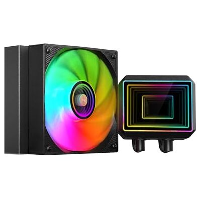Mars Gaming ML-TWO120, Wasserkühlung AIO 300W TDP, 1x ARGB Infinity Mirror Ultra-Leiser 12cm FDB Lüfter, Kupfer- und Aluminiumkern, Opti-Chamber Pumpe 4. Generation und Mikrokanäle, Schwarz Mars Gaming ML-TWO120, Wasserkühlung AIO 300W TDP, 1x ARGB Infinity Mirror Ultra-Leiser 12cm FDB Lüfter, Kupfer- und Aluminiumkern, Opti-Chamber Pumpe 4. Generation und Mikrokanäle, Schwarz