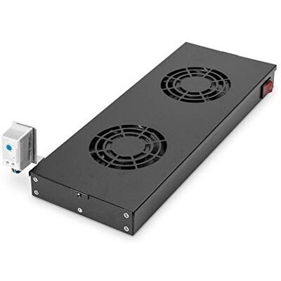 Digitus Lüftereinheit 19" 1HE Rack- oder Dachmontage Für VarioFLEX Schränke 2x Lüfter Thermostat Schwarz Digitus Lüftereinheit 19" 1HE Rack- oder Dachmontage Für VarioFLEX Schränke 2x Lüfter Thermostat Schwarz