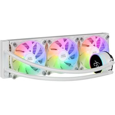 Mars Gaming ML-LCD360, AIO Flüssigkeitskühlung, TDP 600W, 3x FDB ARGB 120mm Lüfter, LCD-Display mit Temperaturüberwachung, Opti-Chamber 3rd Gen Pumpe, Universeller Multisocket, Weiß Mars Gaming ML-LCD360, AIO Flüssigkeitskühlung, TDP 600W, 3x FDB ARGB 120mm Lüfter, LCD-Display mit Temperaturüberwachung, Opti-Chamber 3rd Gen Pumpe, Universeller Multisocket, Weiß