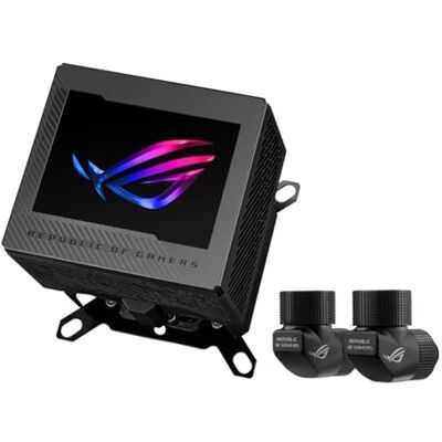 Asus ROG Ryujin III WB LCD CPU-Wasserblock Asetek-Wasserblock 178 Mikrokühllamellen, Kühlplatte aus Kupferlegierung, 3,5"-LCD, VRM-Lüfter, ROG Fittings, schwarz Asus ROG Ryujin III WB LCD CPU-Wasserblock Asetek-Wasserblock 178 Mikrokühllamellen, Kühlplatte aus Kupferlegierung, 3,5"-LCD, VRM-Lüfter, ROG Fittings, schwarz