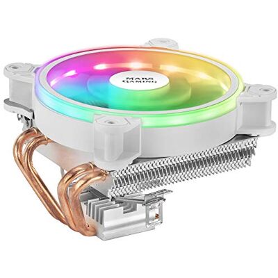 Mars Gaming MCPU220W, Weißer CPU-Kühler, TDP 140W, DUAL ARGB, Silent PWM Mars Gaming MCPU220W, Weißer CPU-Kühler, TDP 140W, DUAL ARGB, Silent PWM