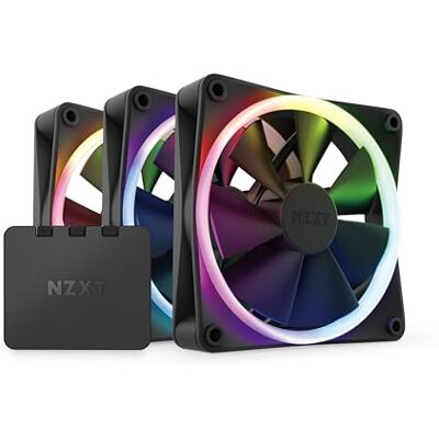 NZXT F120 RGB Fans RF-R12TF-B1 Erweiterte Anpassung der RGB-Beleuchtung – flüsterleise Kühlung – dreifach (inklusive RGB-Lüfter und Controller) -120mm-Lüfter – Schwarz NZXT F120 RGB Fans RF-R12TF-B1 Erweiterte Anpassung der RGB-Beleuchtung – flüsterleise Kühlung – dreifach (inklusive RGB-Lüfter und Controller) -120mm-Lüfter – Schwarz