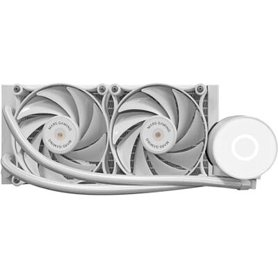 Mars Gaming ML-PRO240, Professionelle CPU-Flüssigkeitskühlung, TDP 450W, 2 Ultraleise FDB-Lüfter, Opti-Chamber Pumpe mit Weißem Beleuchtungsring, Universal-Multisockel, Weiß Mars Gaming ML-PRO240, Professionelle CPU-Flüssigkeitskühlung, TDP 450W, 2 Ultraleise FDB-Lüfter, Opti-Chamber Pumpe mit Weißem Beleuchtungsring, Universal-Multisockel, Weiß