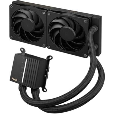 Asus ProArt LC 240 All-in-One Flüssig-CPU-Wasserkühlung beleuchtete Systemstatusanzeige, 2x 120-mm Alphacool Apex Stealth Metal Power-Lüfter, 3000 U/min, 39,5 dB(A), Schwarz Asus ProArt LC 240 All-in-One Flüssig-CPU-Wasserkühlung beleuchtete Systemstatusanzeige, 2x 120-mm Alphacool Apex Stealth Metal Power-Lüfter, 3000 U/min, 39,5 dB(A), Schwarz