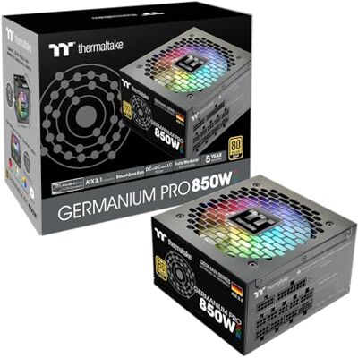 Thermaltake Germanium Pro 850W Netzteil RGB ATX 3.1 Gen 5.1 12V-2x6 Ultra-Quiet Smart Zero Lüfter 80Plus Gold Modular 5 Jahre Garantie Thermaltake Germanium Pro 850W Netzteil RGB ATX 3.1 Gen 5.1 12V-2x6 Ultra-Quiet Smart Zero Lüfter 80Plus Gold Modular 5 Jahre Garantie